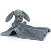 Jellycat nusseklud - Bashful Dusky Blue Bunny - dåbsgave
