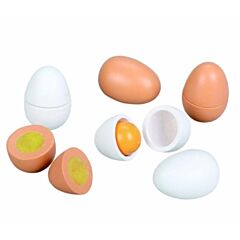 Legemad - æg i træ - 6 stk i en æggebakke