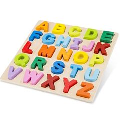 Stort puslespil med bogstaver i træ - New Classic Toys