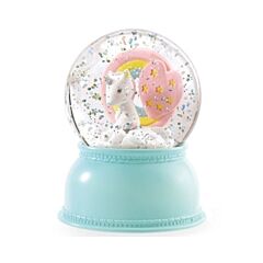 Natlampe - enhjørning i glaskugle - Djeco