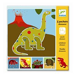 Tegnesæt med skabeloner, dinosaurer - Djeco