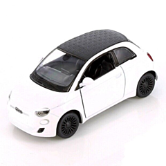 Bil i metal - Fiat 500 - Pastel hvid. Legetøjsbil