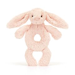 Jellycat - Rangle - Bashful Blush Bunny Ring Rattle. Dåbsgave, legetøj
