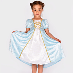 Prinsesse kjole Saga lyseblå, 4-6 år - Den goda fen. Udklædning