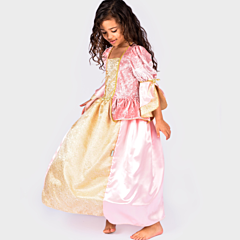 Prinsesse kjole Stella lyserød, 4-6 år - Den goda fen. Udklædning