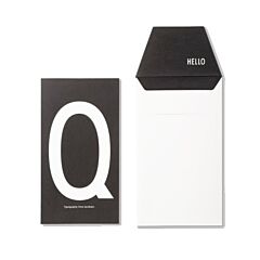 Kort med kuvert - Q - Design Letters