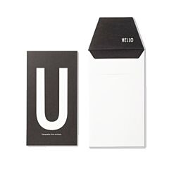 Kort med kuvert - U - Design Letters