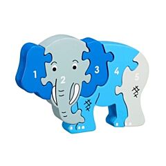 Puslespil - lær tallene 1 til 5, Elefant (Fair Trade) - Lanka Kade