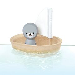 Badelegetøj - Sejlbåd i træ - søløve - økologisk fra PlanToys