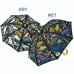 Flock & Rock - Paraply med farveskift - Dinosaur