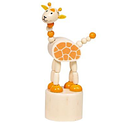 Push-up figur - sjov giraf - Goki. Legetøj