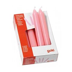 Stearinlys til fødselsdagstoget, lyserøde, 10 stk - Goki 