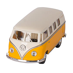 Bil i metal - Volkswagen Classical Bus (1962), gul - Goki. Sjov legetøjsbil