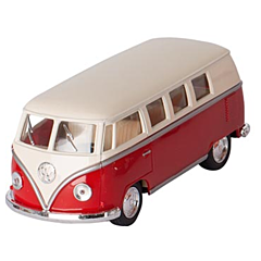 Bil i metal - Volkswagen Classical Bus (1962), rød - Goki. Sjov legetøjsbil