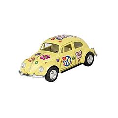 Bil i metal - Volkswagen classical Beetle (1967) - Hippie - gul