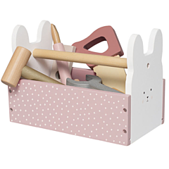 Jabadabado - Værktøjskasse med værktøj i træ - Bunny. Sjovt legetøj