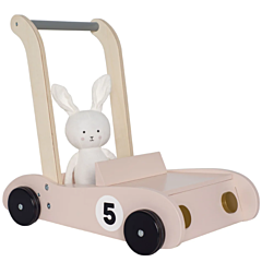 Jabadabado - Gåvogn med tøjdyr - Bunny. Sjovt legetøj og sød dåbsgave.