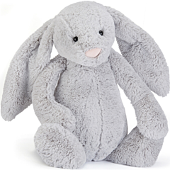 Jellycat tøjdyr - Kanin 67 cm - Bashful Silver Bunny. Sjovt legetøj og sød dåbsgave