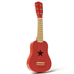 Guitar - rød med stjerne - Kids Concept 
