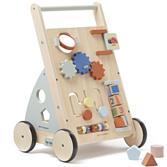 Kids Concept - Gåvogn - aktivitetsvogn - legetøj og dåbsgave