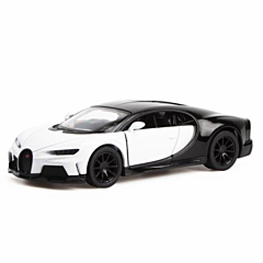 Bil i metal - Bugatti Chiron Supersport, hvid. Supersej legetøjsbil