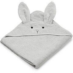 håndklæde med hætte, junior - Rabbit dumbo grey - Økologisk fra Liewood