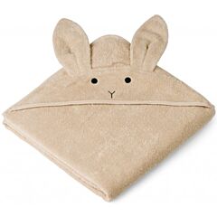 håndklæde med hætte, junior - Rabbit apple blossom - Økologisk fra Liewood