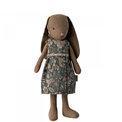 Maileg Kanin - size 1, Brown kjole - pige med lange ører. Sjovt legetøj