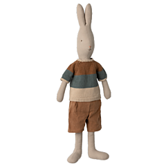 Maileg Kanin - dreng size 4 - Strikket bluse og shorts - legetøj