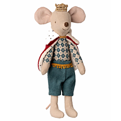 Maileg mus - Konge med krone, far. Legetøj