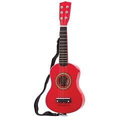 Guitar i træ - rød - New Classical Toys