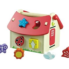 Puttekasse i træ - hus - New Classic Toys