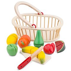 Legemad - frugt i trækurv - New Classic Toys