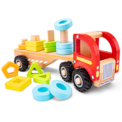 Legetøj i træ - lastbil med klodser