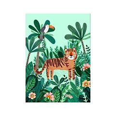 Kort med tiger og tucan - Petit Monkey