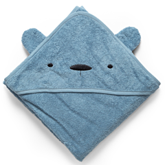 Sebra babyhåndklæde med hætte - Milo Powder blue