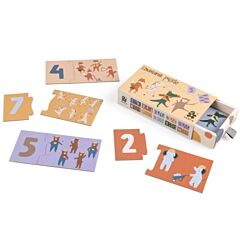 Sebra puslespil - lær at tælle 1 til 10 - Toes/Builders. Pædagogisk puslespil