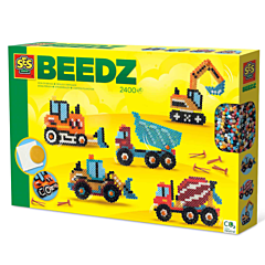 Perleplade - Byggeplads - 2400 perler - SES Creative. Kreativ leg