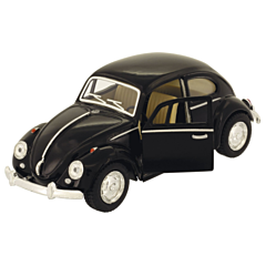 Bil i metal - Volkswagen classical Beetle (1967) - sort. Sjov legetøjsbil